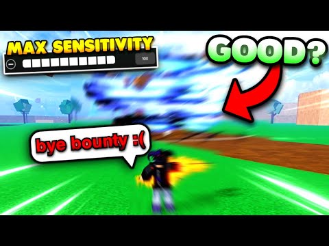 I Played Blox Fruits, But On MAX SENSITIVITY To Bounty Hunt!