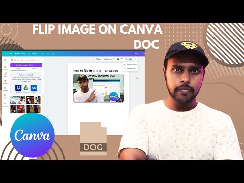 How to flip image on canva doc | flip image canva doc