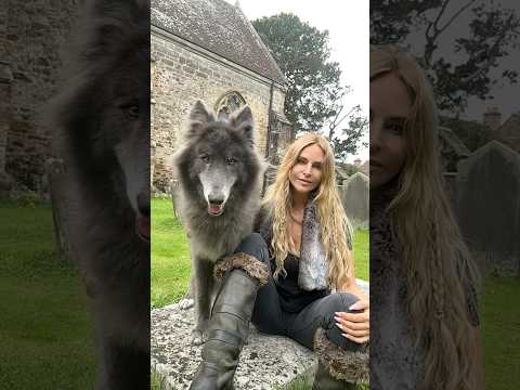 Viking Girl & Wolf - #vikingwolf #vikings #fenrir #wolf #bluewolf #vikinggirl