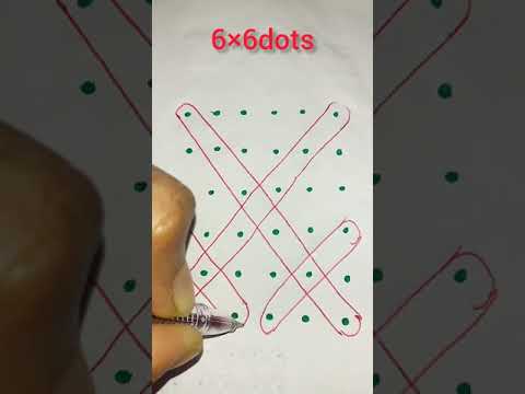 6×6dots kolam||easy kolam||#shorts