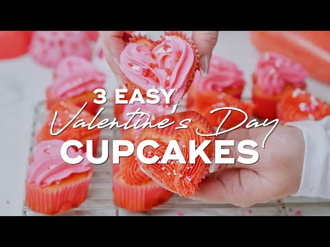 Three Easy Valentine’s Day Cupcake Decorations