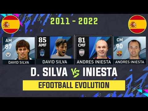 D. SILVA VS INIESTA EFOOTBALL EVOLUTION | PES 2011 - EFOOTBALL 2022