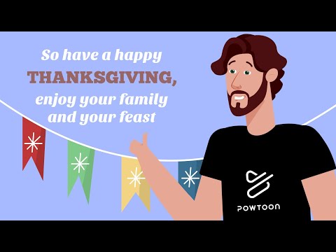 Happy Thanksgiving 2021 video template from Powtoon