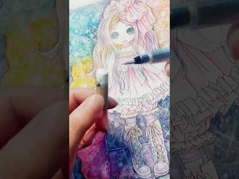 【dollish coloring Sparkling】ドーリッシュをキラキラに塗って完成！【塗り絵】