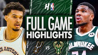 San Antonio Spurs vs Milwaukee Bucks - Full Game Highlights | January 8, 2025 NBA Season