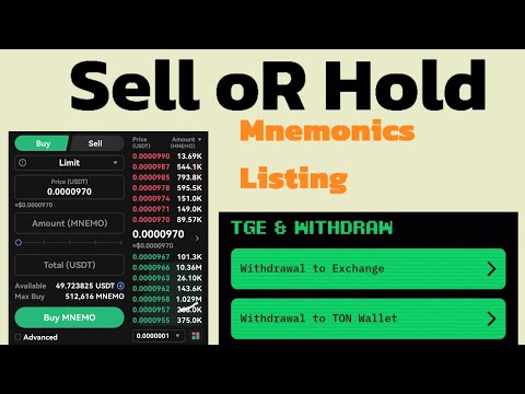 Mnemonics Listing: Should I sell oR hold? | How to withdraw your Mnemonics