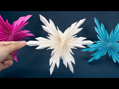 3D Snowflakes - How to make 3D snowflakes out of paper - Christmas Decor