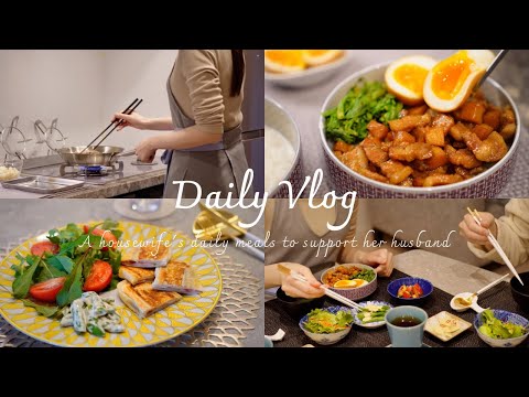 [A Japanese couple's daily meals] A menu to enjoy spring vegetables / Lu Rou rice / Easy panini