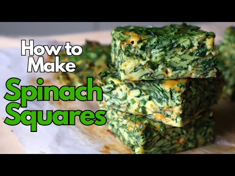 Easy One Bowl Spinach Squares Recipe