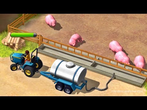 Little Farmers 🐖 Feeding Farm Animals with Tractors 🚜 Top Best Apps For Kids