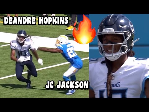 DeAndre Hopkins ‘TESTED’ JC Jackson 🔥😳 (WR Vs CB) Chargers Vs Titans 2023 highlights