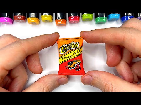 DIY Miniature Cheetos / How to Make / Easy Paper Craft Ideas