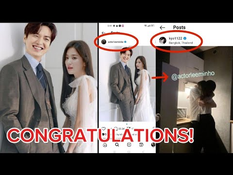 IT'S OFFICIAL! LEE MIN HO & SONG HYE KYO CONFIRMED THE NEWS! Congratulations