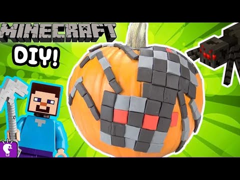 Minecraft a Pumpkin with Playdoh on HobbyFamilyTV