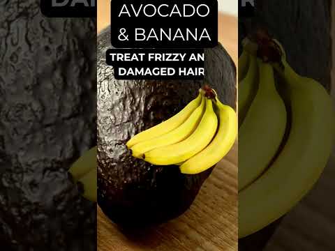 HOMEMADE HAIR MASK FOR FRIZZY AND DAMAGED HAIR #shortsfeed #shorts #viral #youtubeshorts