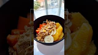 DIETA com frutas e granola, lanche da manhã com POUCAS CALORIAS