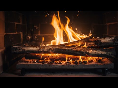 FIREPLACE 4K 🔥 Fireplace video with Burning Logs & Fire Sounds. Christmas Fireplace