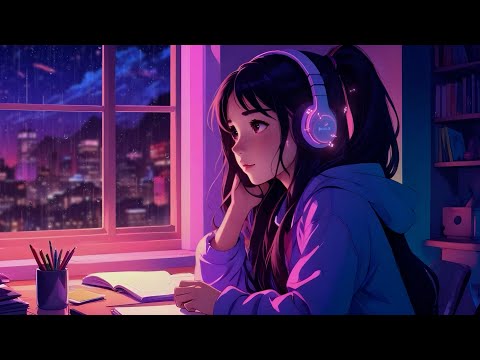 3 Hours Relaxing Sleep Music & Rain Sounds Outside the Bedroom to Overcome Stress, Help You Sleep