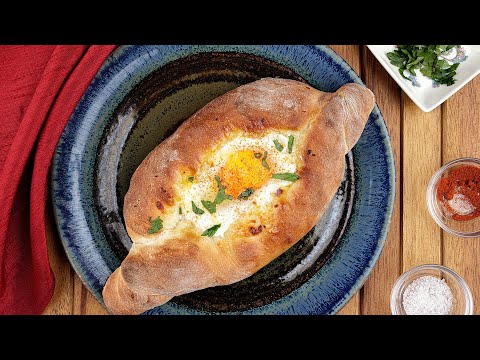 Khachapuri Adjaruli | Georgian Cheese Bread Boat