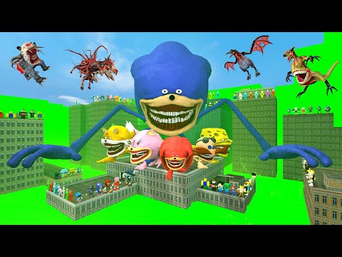 🏤 TOXIC CITY SPARTAN KICKING SONIC TAPES FAMILY SPONGEBOB KNUCKLES SHADOW AMY TAILS ZOOCHOSIS Gmod