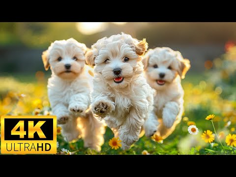 Baby Animals 4K (60 FPS) - Spreading Joy With Baby Animals Frolics And Relaxing Music