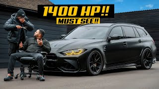 WATCH MY BARBER FREAK OUT IN MY 1400HP BMW M3!!