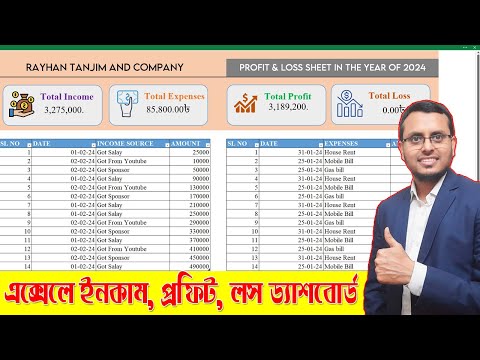 How to Create Income and Expenses Dashboard with Profit and Loss in Excel