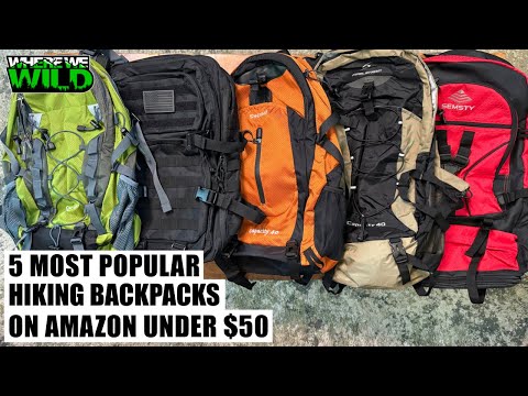 5 MOST POPULAR HIKING BACKPACKS ON AMAZON UNDER $50 - Camping Gear Essentials - In Depth Review