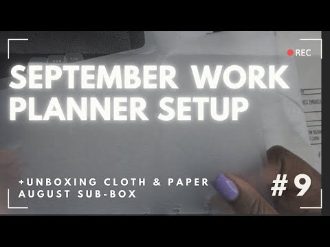 SEPTEMBER WORK PLANNER SETUP| CLOTH & PAPER SUB-BOX