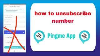 how to unsubscribe pingme app number| pingme app 2024 bangla