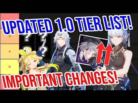 UPDATED 1.0 TIER LIST! Wuthering Waves⚠️IMPORTANT CHANGES⚠️