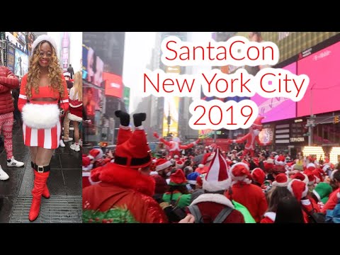 Santacon  New York City 2019| Vlogmas Day 24 #vlogmas2019 #vlogmasday24