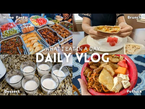 Daily Vlog - What I eat in a day - Home Party - Declutter - Home Cooking ♡