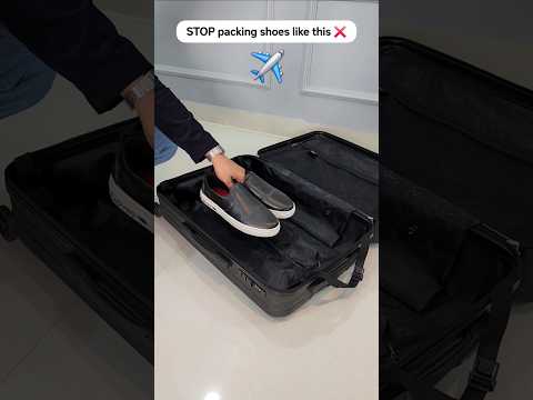 STOP Packing Shoes Like This While Traveling ❌️🧳 #travelhacks #fashionhacks #howto #shortsvideo