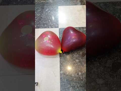 Heart Shape Water Balloon Pooping #shorts #colourfulballoonpopping #balloonentertainment #viralvideo