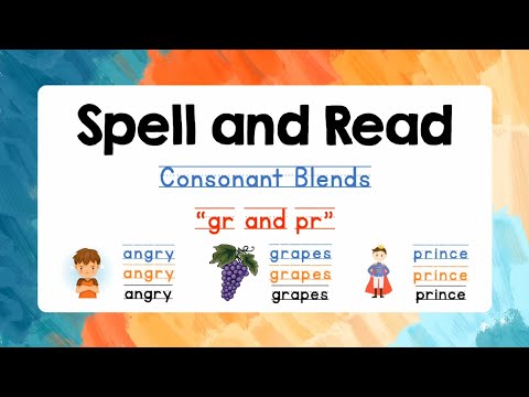 Spelling for Kids with Reading Practice (consonant r blends ) | Lesson 15