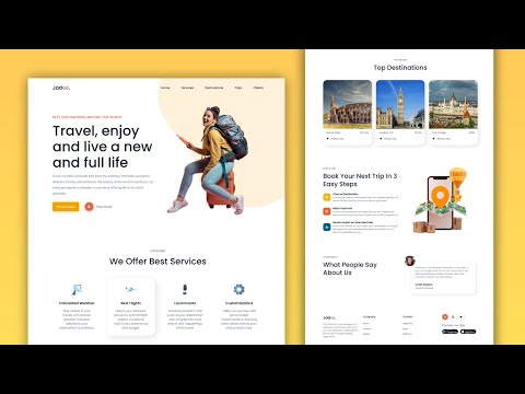 How To Build A Responsive Travel Website Using HTML CSS And JavaScript