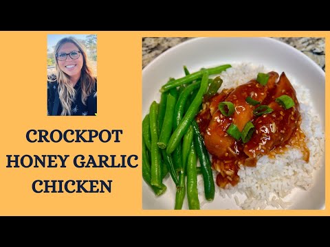 Easy Crockpot Honey Garlic Chicken I EASY WEEKNIGHT MEAL