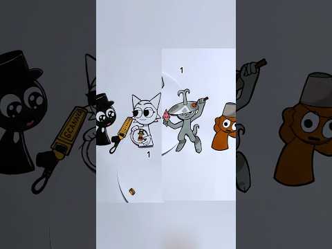 Wenda × Mr Black × Brud × Clukr|Incredibox Sprunki #sprunki #shorts #viral #art