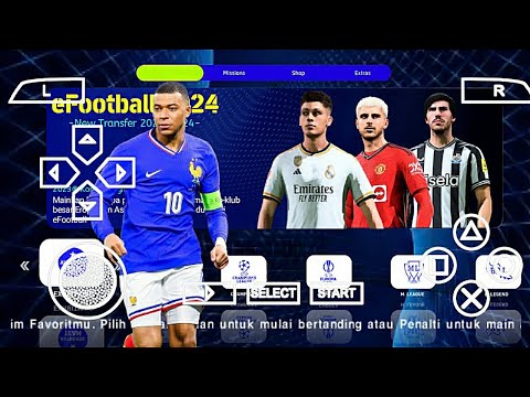 eFootball PES 2024 PPSSPP Patch Original Ps5 Update Transfer & Fix Cursor Name Best Graphics