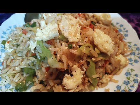 easy home made fried rice with leftover rice ||