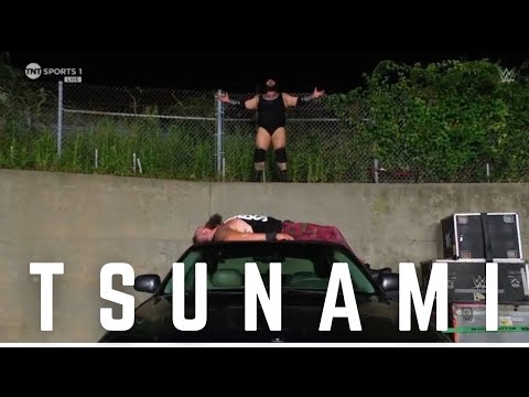 BRONSON REED TSUNAMI ON TOP OF A CAR! | WWE RAW