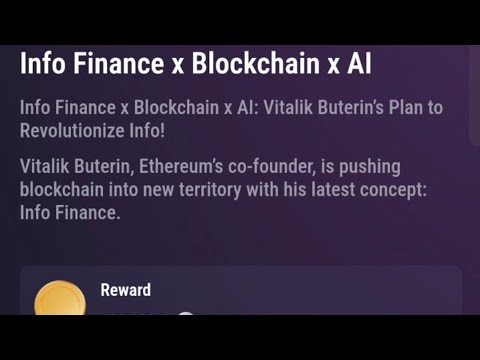 Info Finance x Blockchain x Al | TapSwap Code video code today