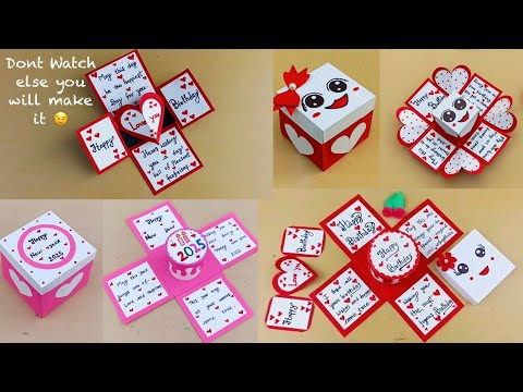 DIY - 4 Birthday Cards | 4 Anniversary Cards | 4 Handmade Cards