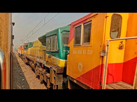 Wdg4g + Wdp4d + Wdg4g All Locomotives Connected to Each Other#uniquetrainengines#dieselengine#video