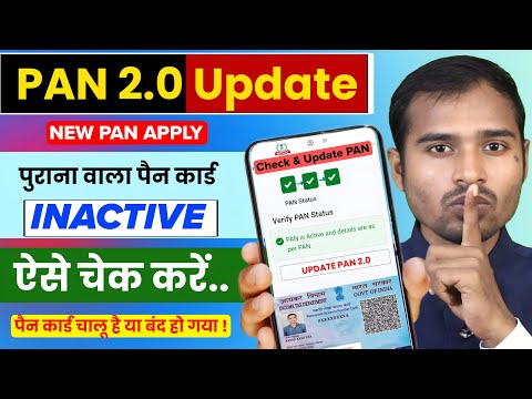 Pan card 2.0 update kaise kare | How to check pan card active or not | pan card ko verify kaise kare