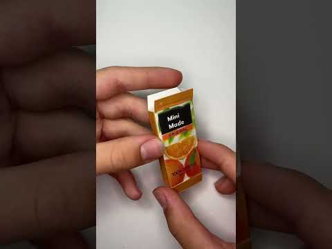 #DIY Miniature Orange Juice | Dollhouse miniature FREE Printable in Description |The Miniverse