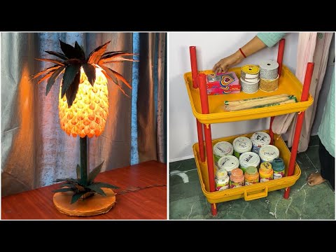 DIY Pineapple Night Lamp & Multipurpose Organizer Cart | Creative Home Projects