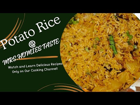 potato Rice in pressure cooker 😋😋#lunchboxrecipe #potatorice #telugucookingvideos