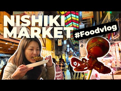 Eating Our Way Through Kyoto! Nishiki Market - Japan Travel Vlog